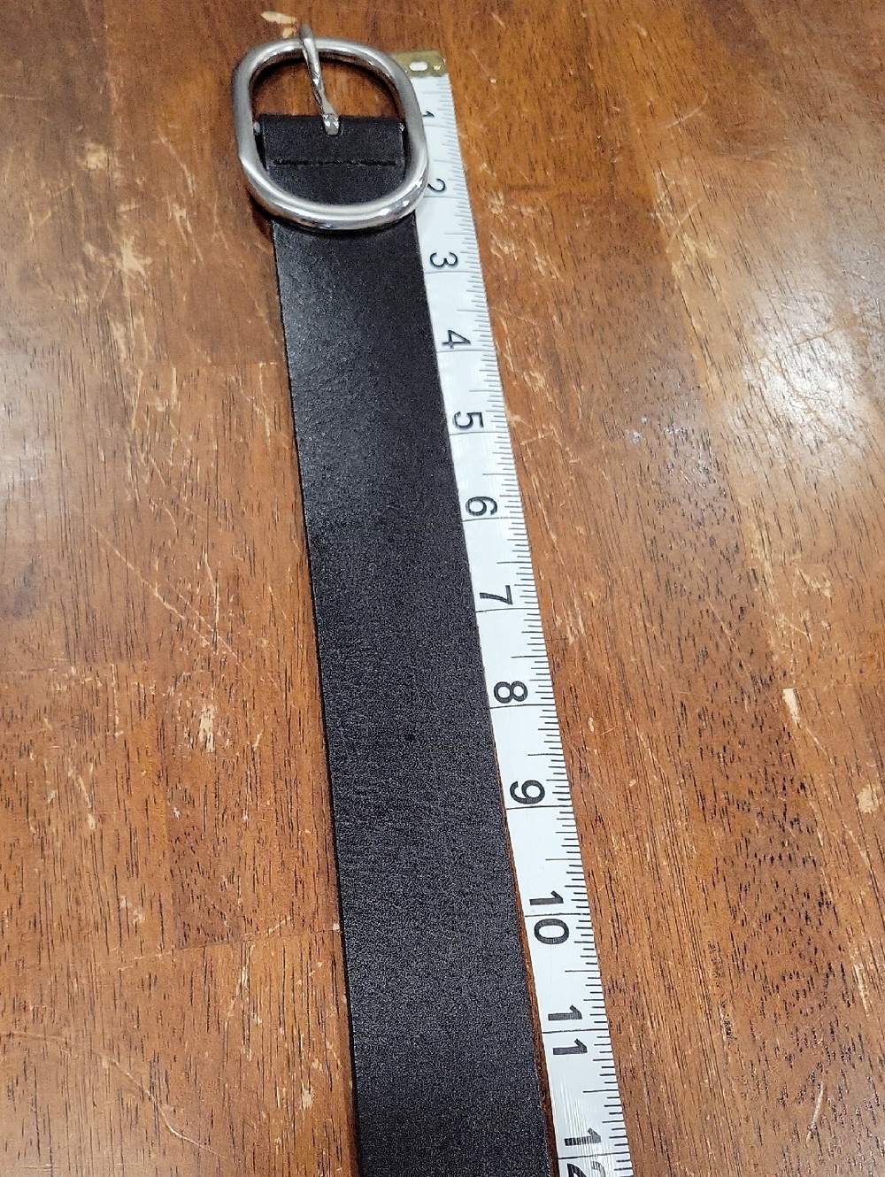 Vintage GAP Women's Cow Leather Belt Size XS Oval Silver Buckle Y2K Style - Picture 9 of 11